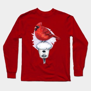 Beautiful Cardinal Bird Long Sleeve T-Shirt